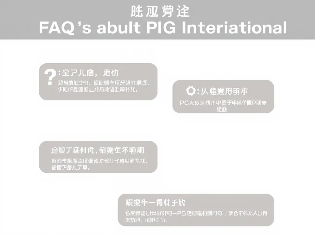 A visually appealing graphic representing the FAQ section, featuring icons and concise text snippets addressing common questions about 豪门国际 and its services. The graphic should convey clarity, transparency, and a commitment to user satisfaction.